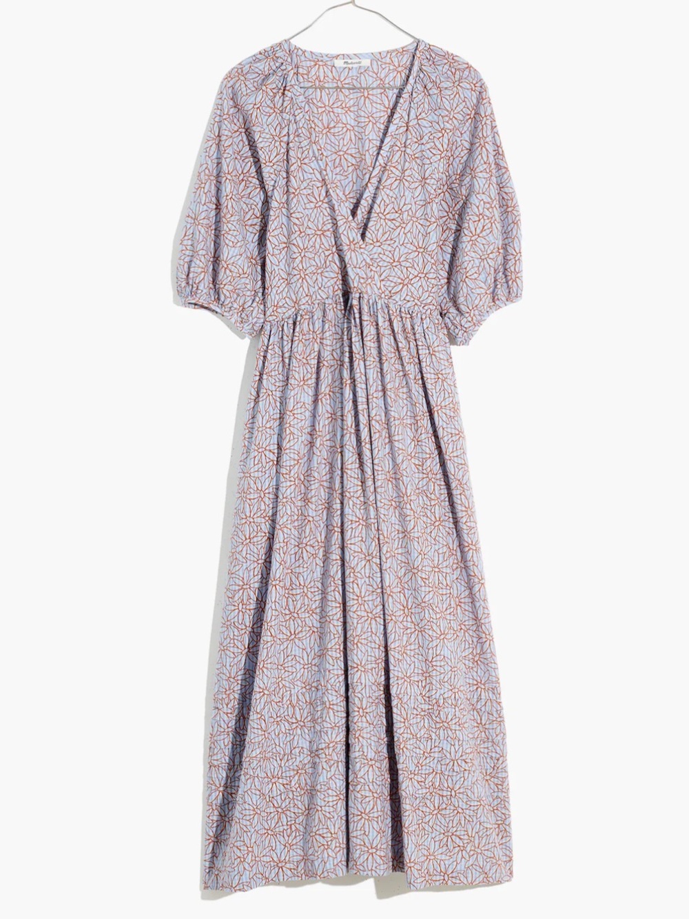 Madewell Marianna Puff-Sleeve Midi Dress in Dream-On Daisies Womens Size S